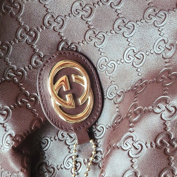Authentic Gucci Sukey Dark Brown Leather bag - Picture 7 of 16